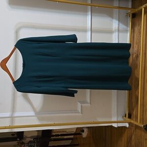Talbots Ponte Dress Jade Green 14